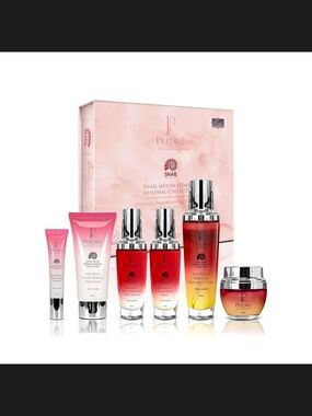 NEW Sealed In Plastic! Predire Snail Mucin Firming Renewal Set - Pink/Red